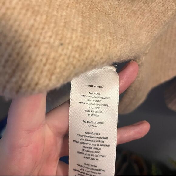 Joie Lirona Turtleneck Wool Blend Sweater in Soft Camel - Picture 10 of 14